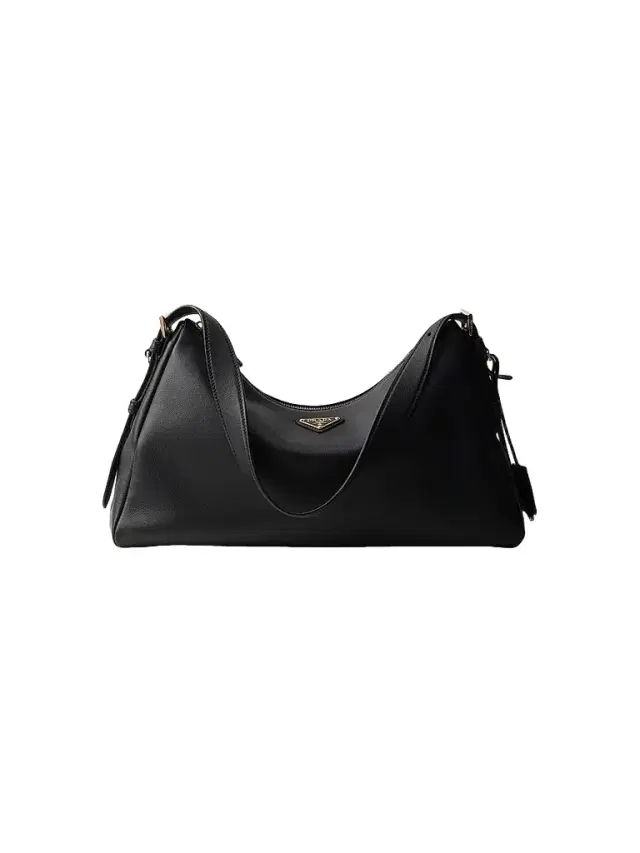 Prada Women's  Aimée  Leather Shoulder Bag - Black