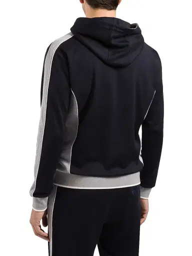 Stefano Ricci Men's Hooded Jogging Sweatshirt - Blue | Thumbnail 3 Stefano Ricci Men's Hooded Jogging Sweatshirt - Blue | Thumbnail 3