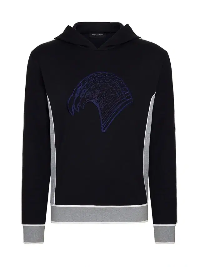 Men's Hooded Jogging Sweatshirt - Blue Men's Hooded Jogging Sweatshirt - Blue