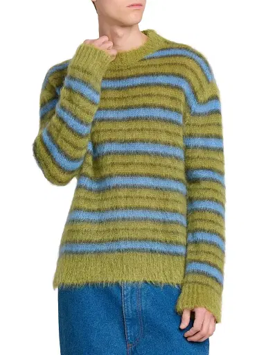 Marni Men's Fuzzy Wuzzy Brushed Stripe Sweater | Thumbnail 3