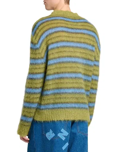 Marni Men's Fuzzy Wuzzy Brushed Stripe Sweater | Thumbnail 5