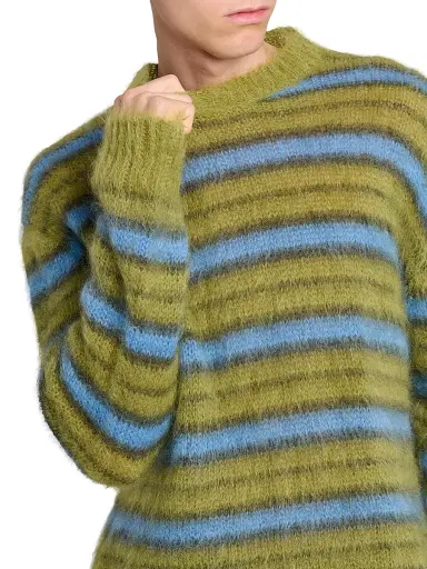 Marni Men's Fuzzy Wuzzy Brushed Stripe Sweater | Thumbnail 6