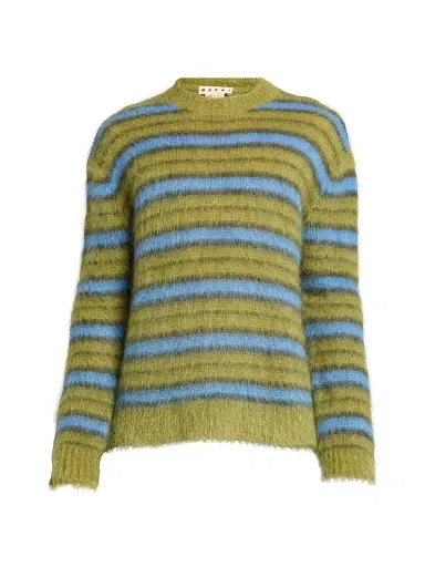 Marni Men's Fuzzy Wuzzy Brushed Stripe Sweater | Thumbnail 1
