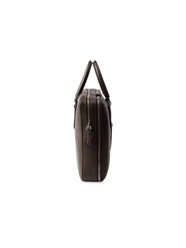 Prada Men's Saffiano Leather Briefcase - Brown | Thumbnail 5 Prada Men's Saffiano Leather Briefcase - Brown | Thumbnail 5