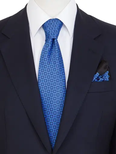 Stefano Ricci Men's Luxury Printed Silk Tie Set - Blue | Thumbnail 2 Stefano Ricci Men's Luxury Printed Silk Tie Set - Blue | Thumbnail 2