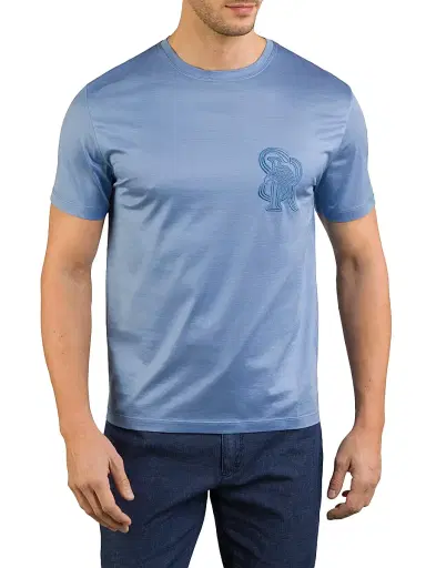 Stefano Ricci Men's T-Shirt - Cendre Blue - Size XL | Thumbnail 2