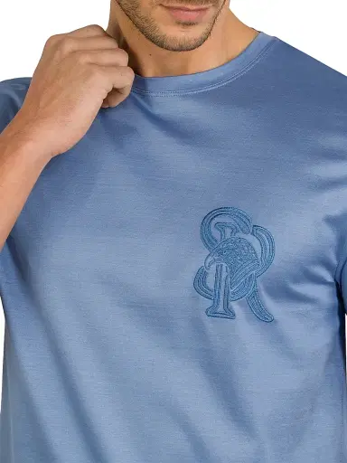 Stefano Ricci Men's T-Shirt - Cendre Blue - Size XL | Thumbnail 4