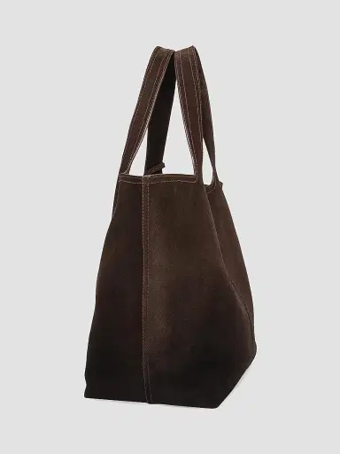 Santoni Women's Chapelier Large Leather Tote Bag - Dark Brown | Thumbnail 2