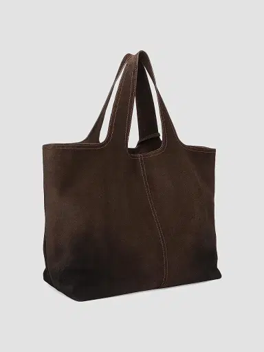 Santoni Women's Chapelier Large Leather Tote Bag - Dark Brown | Thumbnail 3