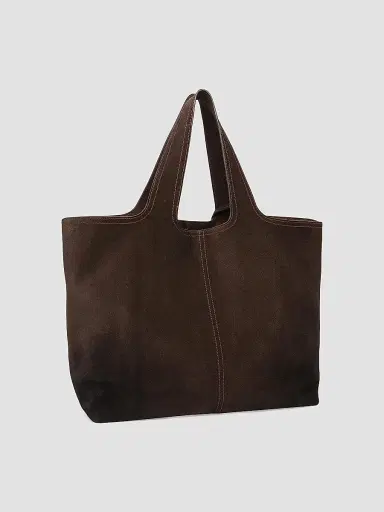 Santoni Women's Chapelier Large Leather Tote Bag - Dark Brown | Thumbnail 4
