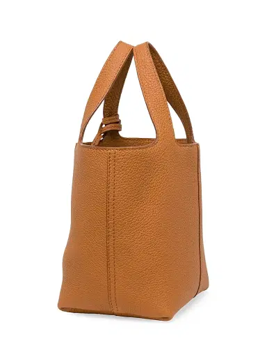 Santoni Women's Mini Chapelier Leather Tote Bag - Light Brown | Thumbnail 2