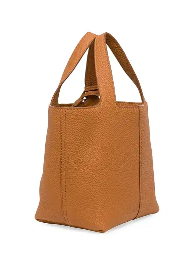 Santoni Women's Mini Chapelier Leather Tote Bag - Light Brown | Thumbnail 3