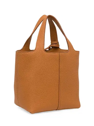 Santoni Women's Mini Chapelier Leather Tote Bag - Light Brown | Thumbnail 4