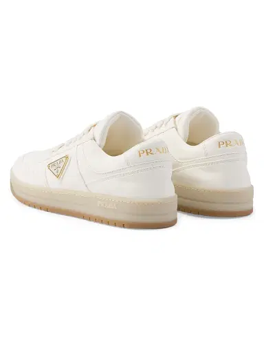 Prada Women's Downtown Nappa Leather Sneakers - Off White - Size 6 | Thumbnail 3 Prada Women's Downtown Nappa Leather Sneakers - Off White - Size 6 | Thumbnail 3