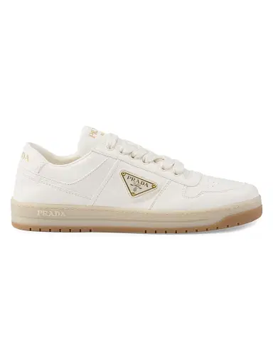 Prada Women's Downtown Nappa Leather Sneakers - Off White - Size 6 | Thumbnail 1 Prada Women's Downtown Nappa Leather Sneakers - Off White - Size 6 | Thumbnail 1