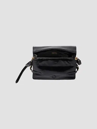 Prada Women's Leather Shoulder Bag - Black | Thumbnail 5 Prada Women's Leather Shoulder Bag - Black | Thumbnail 5