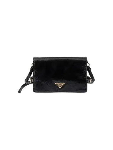 Prada Women's Leather Shoulder Bag - Black | Thumbnail 1 Prada Women's Leather Shoulder Bag - Black | Thumbnail 1