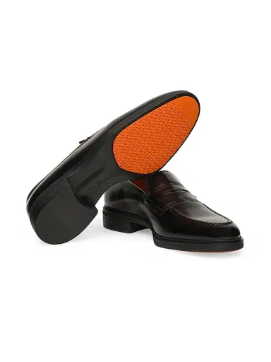 Santoni Men's Leather Loafers - Black - Size 13 | Thumbnail 3