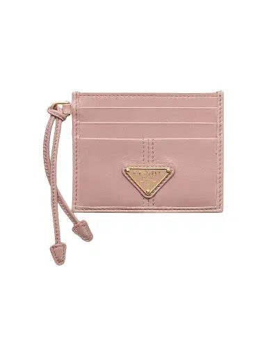 Prada Women's Leather Card Holder - Pink | Thumbnail 1 Prada Women's Leather Card Holder - Pink | Thumbnail 1
