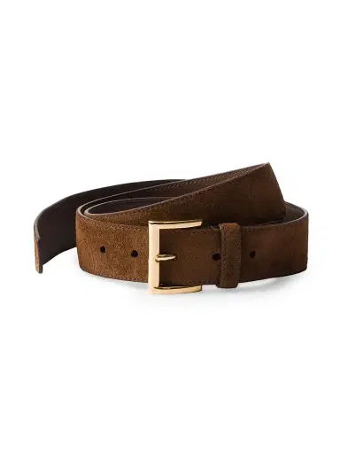 Prada Women's Suede Belt - Brown - Size 32 | Thumbnail 1