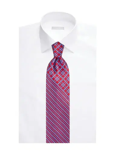 Stefano Ricci Men's Luxury Woven Silk Tie - Red | Thumbnail 2 Stefano Ricci Men's Luxury Woven Silk Tie - Red | Thumbnail 2