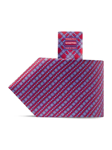 Stefano Ricci Men's Luxury Woven Silk Tie - Red | Thumbnail 4 Stefano Ricci Men's Luxury Woven Silk Tie - Red | Thumbnail 4