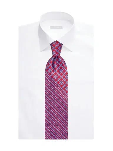 Stefano Ricci Men's Luxury Woven Silk Tie - Red | Thumbnail 5 Stefano Ricci Men's Luxury Woven Silk Tie - Red | Thumbnail 5