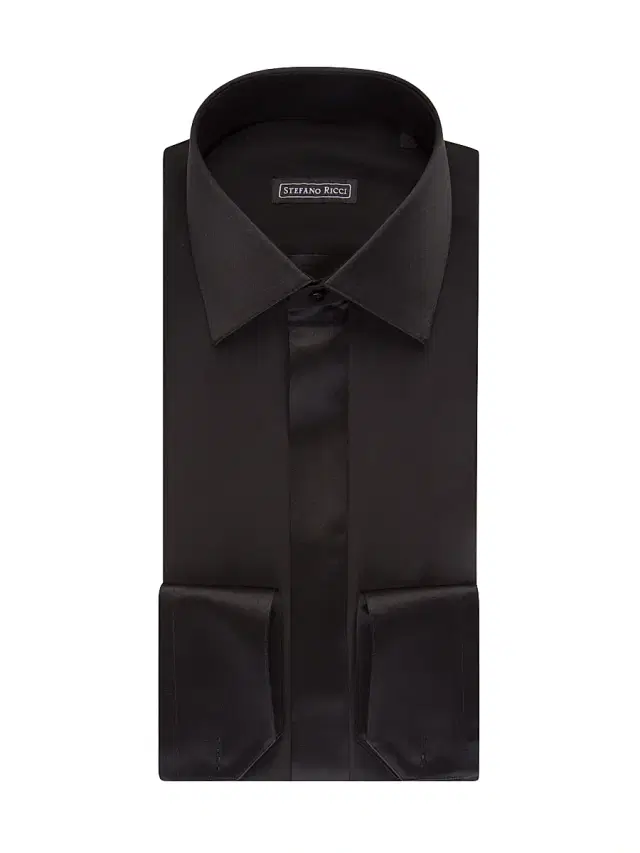 Men's Tuxedo Shirt - Black Men's Tuxedo Shirt - Black