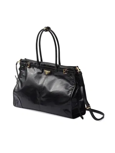 Prada Women's Bonnie Leather Tote Bag - Black | Thumbnail 3 Prada Women's Bonnie Leather Tote Bag - Black | Thumbnail 3
