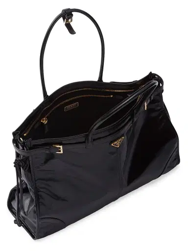 Prada Women's Bonnie Leather Tote Bag - Black | Thumbnail 5 Prada Women's Bonnie Leather Tote Bag - Black | Thumbnail 5