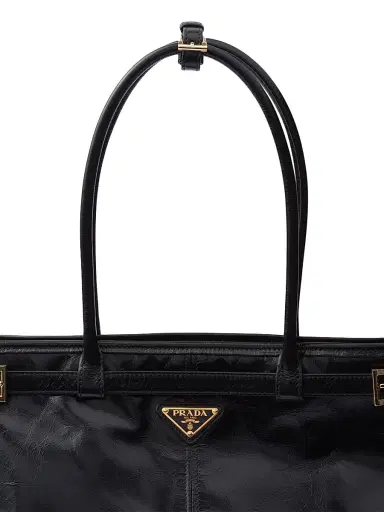 Prada Women's Bonnie Leather Tote Bag - Black | Thumbnail 6 Prada Women's Bonnie Leather Tote Bag - Black | Thumbnail 6