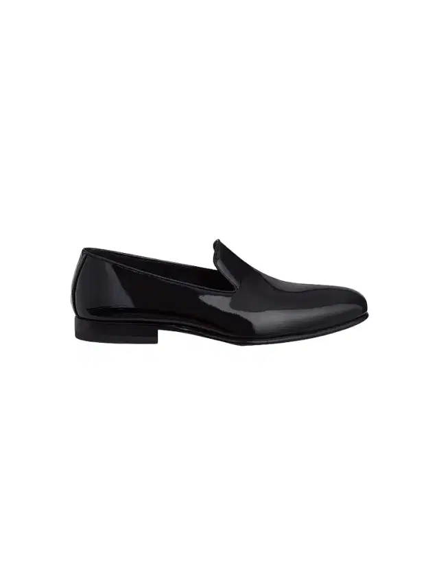 Men's Patent Calfskin Dress Shoes - Black