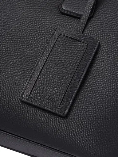 Prada Men's Saffiano Leather Work Bag - Black | Thumbnail 6
