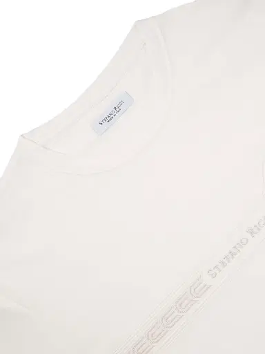 Stefano Ricci Men's T-Shirt - Milk White | Thumbnail 2 Stefano Ricci Men's T-Shirt - Milk White | Thumbnail 2