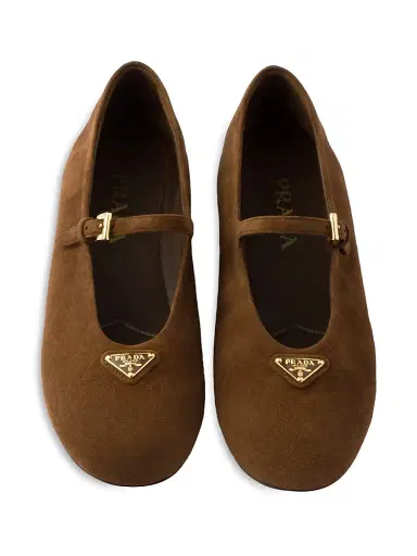 Prada Women's Suede Ballerinas | Thumbnail 2 Prada Women's Suede Ballerinas | Thumbnail 2