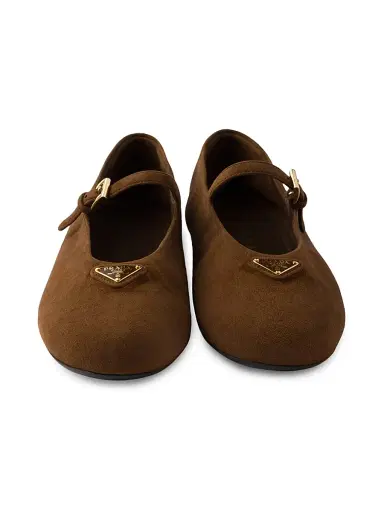 Prada Women's Suede Ballerinas | Thumbnail 4 Prada Women's Suede Ballerinas | Thumbnail 4