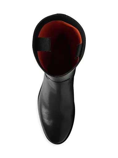 Santoni Women's Classic Leather Pull-On Boots | Thumbnail 4 Santoni Women's Classic Leather Pull-On Boots | Thumbnail 4