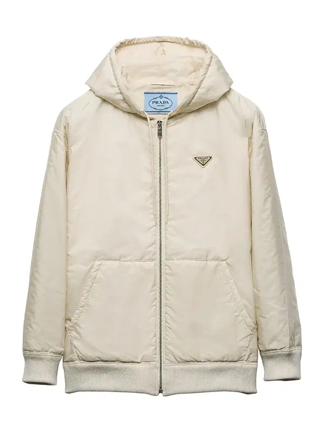 Women's Lightweight Hooded Nylon Blouson Jacket - Beige