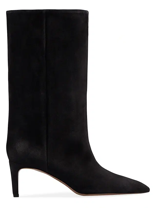 Women's 60MM Suede Mid-Calf Boots - Taupe