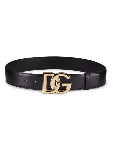 Dolce & Gabbana Women's DG Logo Leather Belt - Nero - Size Small | Thumbnail 1 Dolce & Gabbana Women's DG Logo Leather Belt - Nero - Size Small | Thumbnail 1