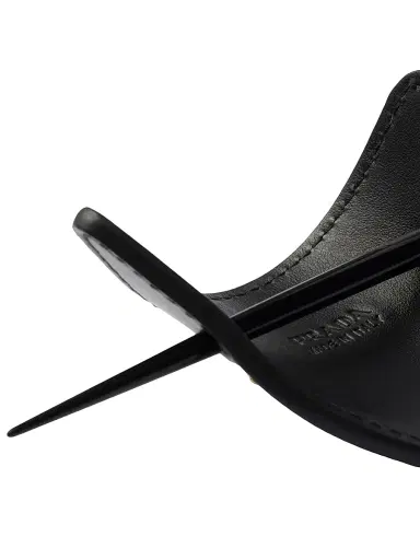 Prada Women's Leather Hair Clip - Black Gold | Thumbnail 3 Prada Women's Leather Hair Clip - Black Gold | Thumbnail 3
