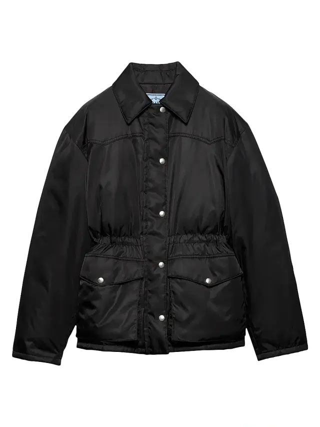 Women's Nylon Down Jacket - Black
