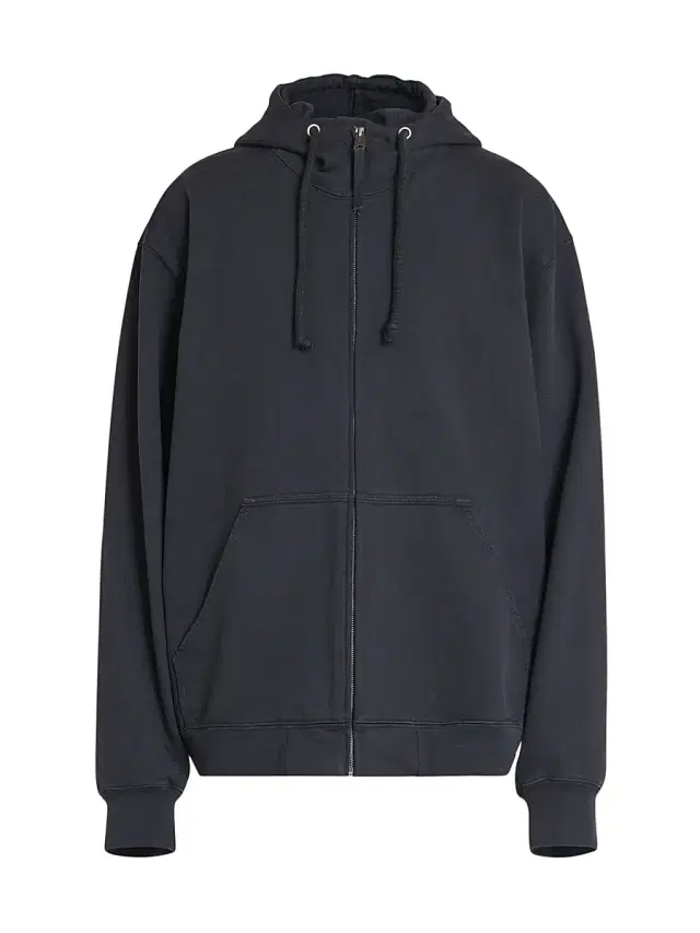 Men's Cotton Drawstring Hoodie - Washed Black