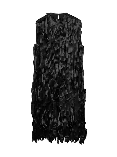 Prada Women's Sablé Dress with Bows - Black | Thumbnail 1 Prada Women's Sablé Dress with Bows - Black | Thumbnail 1