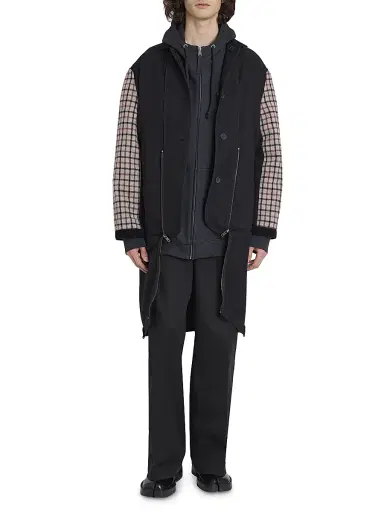 Maison Margiela Men's Wool & Cotton Button-Up Coat | Thumbnail 6 Maison Margiela Men's Wool & Cotton Button-Up Coat | Thumbnail 6