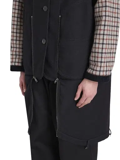 Maison Margiela Men's Wool & Cotton Button-Up Coat | Thumbnail 7 Maison Margiela Men's Wool & Cotton Button-Up Coat | Thumbnail 7