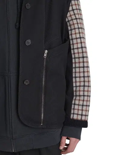 Maison Margiela Men's Wool & Cotton Button-Up Coat | Thumbnail 8 Maison Margiela Men's Wool & Cotton Button-Up Coat | Thumbnail 8