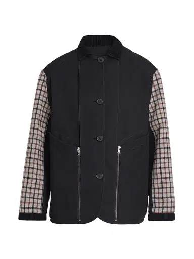 Maison Margiela Men's Wool & Cotton Button-Up Coat - Black - Size 42 | Thumbnail 1