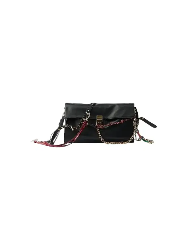 Prada Women's Soft Sound  Leather Shoulder Bag - Black