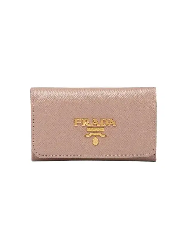 Women's Saffiano Leather Keychain - Pink